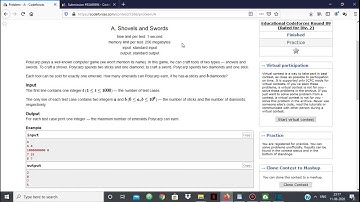 Codeforces Educational Round 89 Div2 A Shovels and Swords