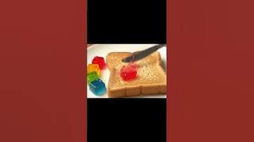 🌈🍞 Colorful Jelly Cubes on Toast