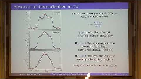 Prof. Marcos Rigol | Quantum quenches in integrable lattice systems