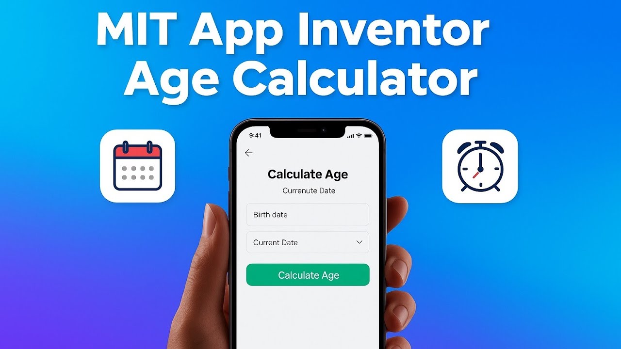 How to Create Age Calculator App Using MIT App Inventor |  Step by Step Tutorial in Hindi.