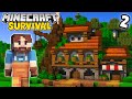 Building a fantasy blacksmith  minecraft 120 survival lets play  episode 2