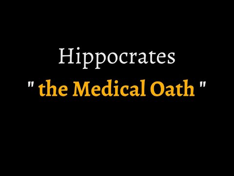 Hippocratic Oath (reconstructed ancient Greek pronunciation)