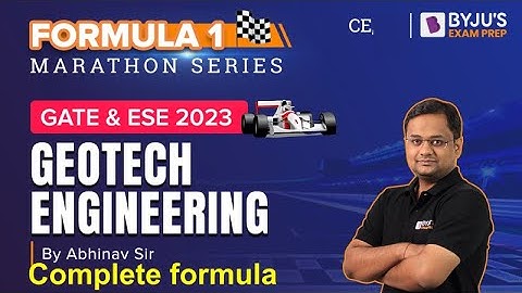 Geotechnical Engineering Formula Revision | GATE & ESE 2023 Civil Engineering (CE) Exam Preparation