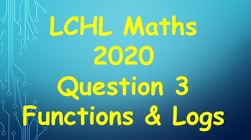 Leaving Cert Higher Level Maths 2020 Paper 1 Question 3