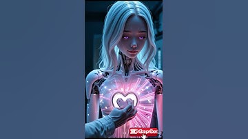 “AI Girl Powered By Heart – Emotional Moment 🤖💓”#aiart  #robot  #humanoid