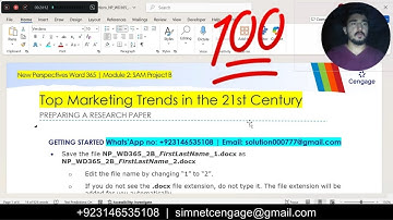 New Perspectives Word 365 | Module 2: SAM Project B #TopMarketingTrends #wordmodule2