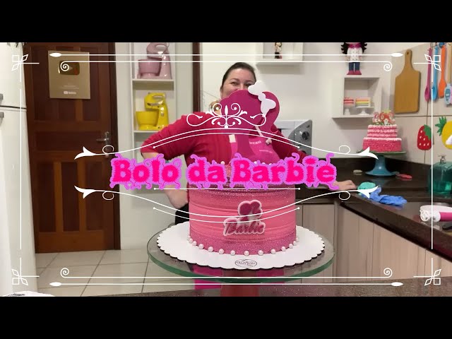 BOLO DA BARBIE - DECORAÇÃO FÁCIL DE FAZER 