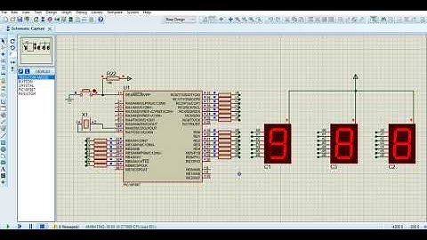 BÀI TẬP 2: Dùng vi điều khiển PIC 16F887 giao tiếp với 3 led 7 đoạn anode chung port B,C,D