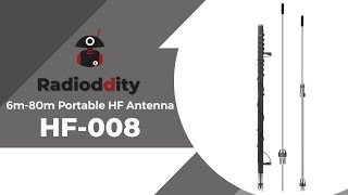 Radioddity HF008 6m80m Portable POTA HF Antenna | SWR 11.5