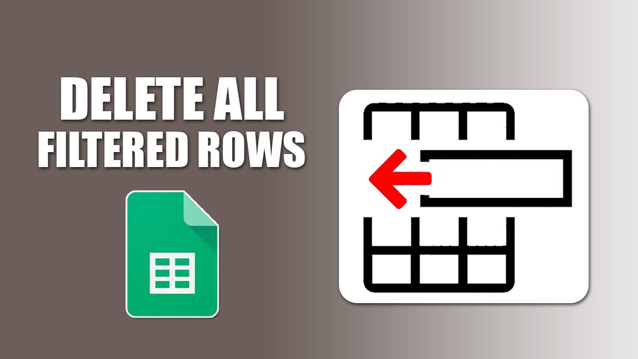 How to delete all filtered rows in Google Sheets - YouTube