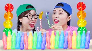 Rainbow Jelly Candy Dessert Mukbang DONA