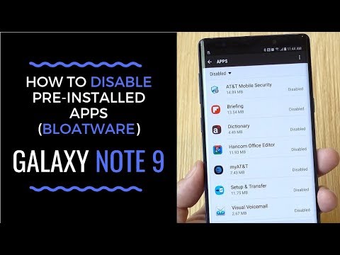 How to Get Rid of Pre-Installed Apps on Galaxy Note 9