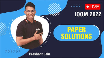 Live IOQM 2022 Paper Solutions| IOQM 2022 Live solution | IOQM 2021-22 Answer Key | Prashant Jain