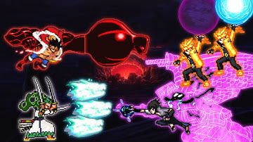 Luffy Timeskip(New) & Wano Zoro VS Naruto OP(All Form) & Sasuke OP in Jump Force Mugen