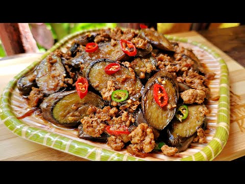 Adobong Talong With Giniling (Adobong Talong With Pork)