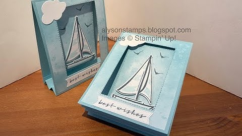 Tent Card Floating Sailboat Stamping Tutorial Technique Tuesday
