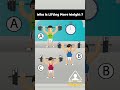 Telugu IQ Test (Part 34) - Who is lifting more weight? Riddles in Telugu | Brain Test #shorts