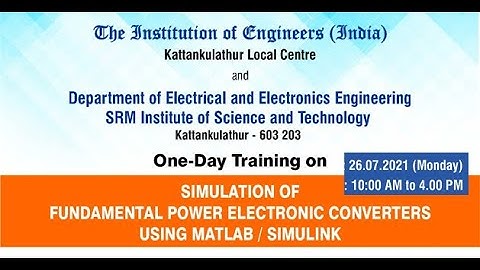 SIMULATION OF FUNDAMENTAL POWER ELECTRONIC CONVERTERS USING MATLAB / SIMULINK-Session-3