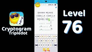 Cryptogram Tripledot Level 76 Answer | SolutionGuruji