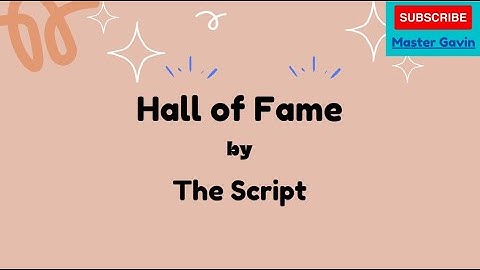 The Script - Hall of Fame (Lyrics)