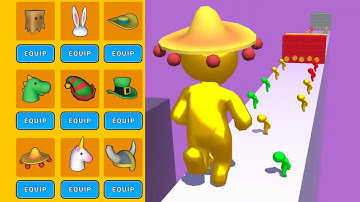 COLOR RUN STICKMAN 3D ALL SKINS UNLOCKED GAMEPLAY