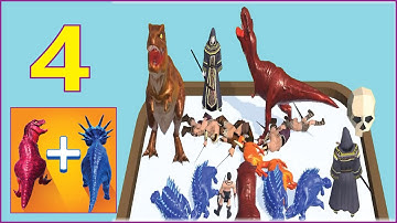 Merge Master - Dinosaur Fusion Part 4 All Levels Gameplay (iOS,Android)