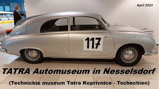 TATRA Automuseum in Kopřivnice (Nesselsdorf), Tschechien -April 2023 (Technickie muzeum Tatra)