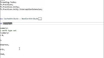 AOP -- Aspect Oriented Programming with Unity -- Microsoft (Caching)