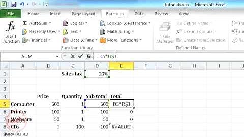 Excel - What Are The $ signs for? Absolute Referencing and Mixed Referencing