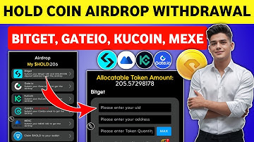 Holdcoin Airdrop Withdrawal In Bitget, Kucoin, Gate io, Mexc | Holdcoin Token Withdraw Kaise Kare