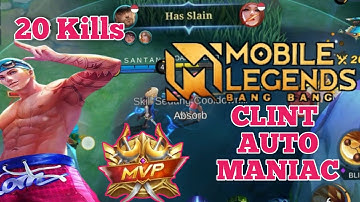 20 Kills + Maniac!! Clint Goldlane Gameplay ( Top Global Clint Best Build 2022) By @NOAHNOLIMIT97