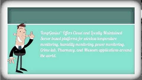 Web-based monitoring and temperature recording by TempGenius