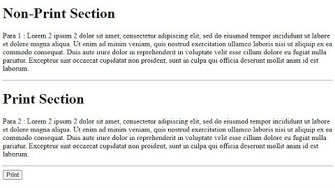 Print specific area on a page by Javascript  - Durjoysoft