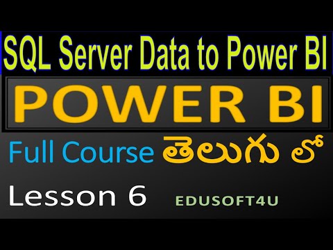 SQL Server to Power BI Data Loading and Transforming - Power BI Full Course in Telugu - Lesson 6