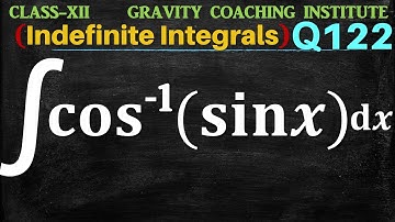 Q122 | Find ∫ cos^(-1)⁡(sin⁡x) dx | Integral of cos inverse sin x | Integration of cos inverse sin x