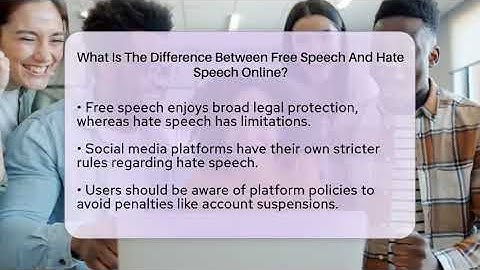 What Is The Difference Between Free Speech And Hate Speech Online? - Everyday-Networking