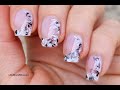 Black &amp; White Side NAIL ART DESIGN / Negative Space Dry Marble NAILS TUTORIAL