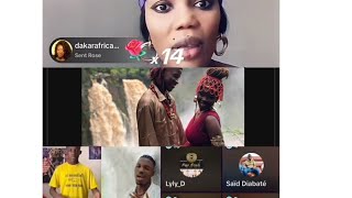 ayarobert soutient le clip dAxel dans un live. axel kimi lolobeauté makosso youtube youtuber