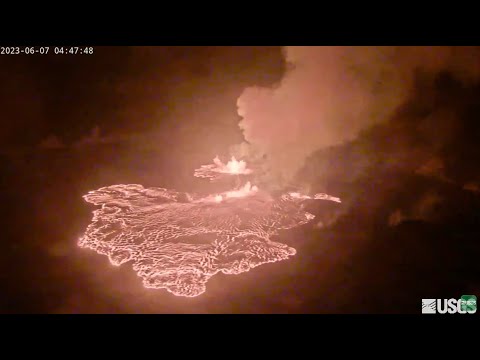 K?lauea?Volcano Live Stream - Halema?uma?u crater