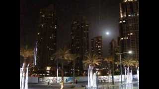 Downtown Dubai at Night from Armani Hotel Burj Khalifa