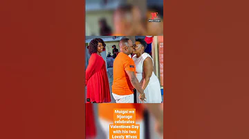 KIKUYU MUGITHI MUSICIAN MUIGAI WA NJOROGE CELEBRATES VALENTINE'S DAY WITH HIS TWO LOVELY WIVES