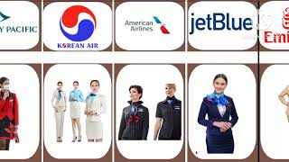 Air Hostess uniforms from different major Airlines