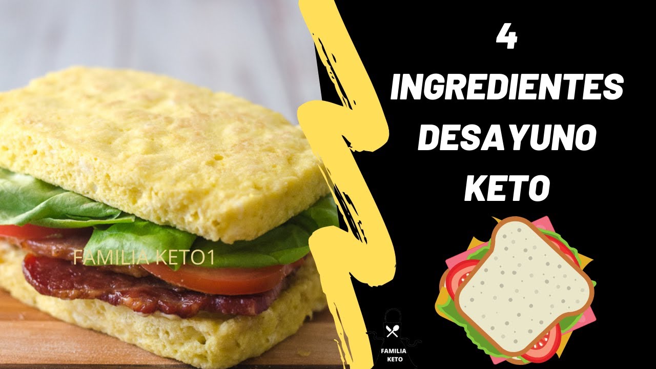 ✨DESAYUNO KETO CON 4 INGREDIENTES🍞SANDWICH KETO/low carb/dieta cetogenica/familia keto1