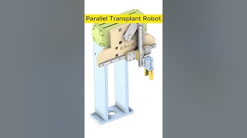 Rotary cylinder pick and place unit. Parallel transplanting robot.
