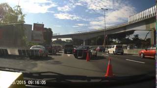 Illegal lane-cutting at the LDP