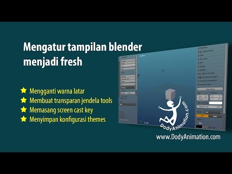 Cara custom themes dan instal screencast key diblender