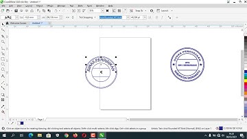 CARA MEMBUAT STEMPEL SEKOLAH DI COREL DRAW 2020