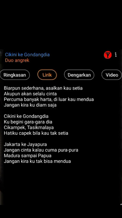 cikini ke gondangria #liriklagu #shorts #lirikgoogle