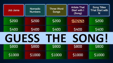 Guess the Song Jeopardy Style | Quiz #94