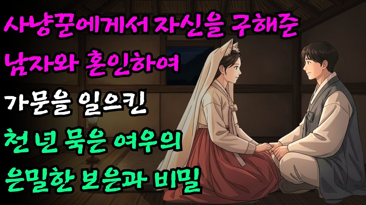 자신을 사냥꾼에게서 구해준 남자와 혼인하여 가문을 일으킨 천 년 묵은 여우의 은밀한 보은과 비밀 | 구미호 전설 야담 설화 미스터리